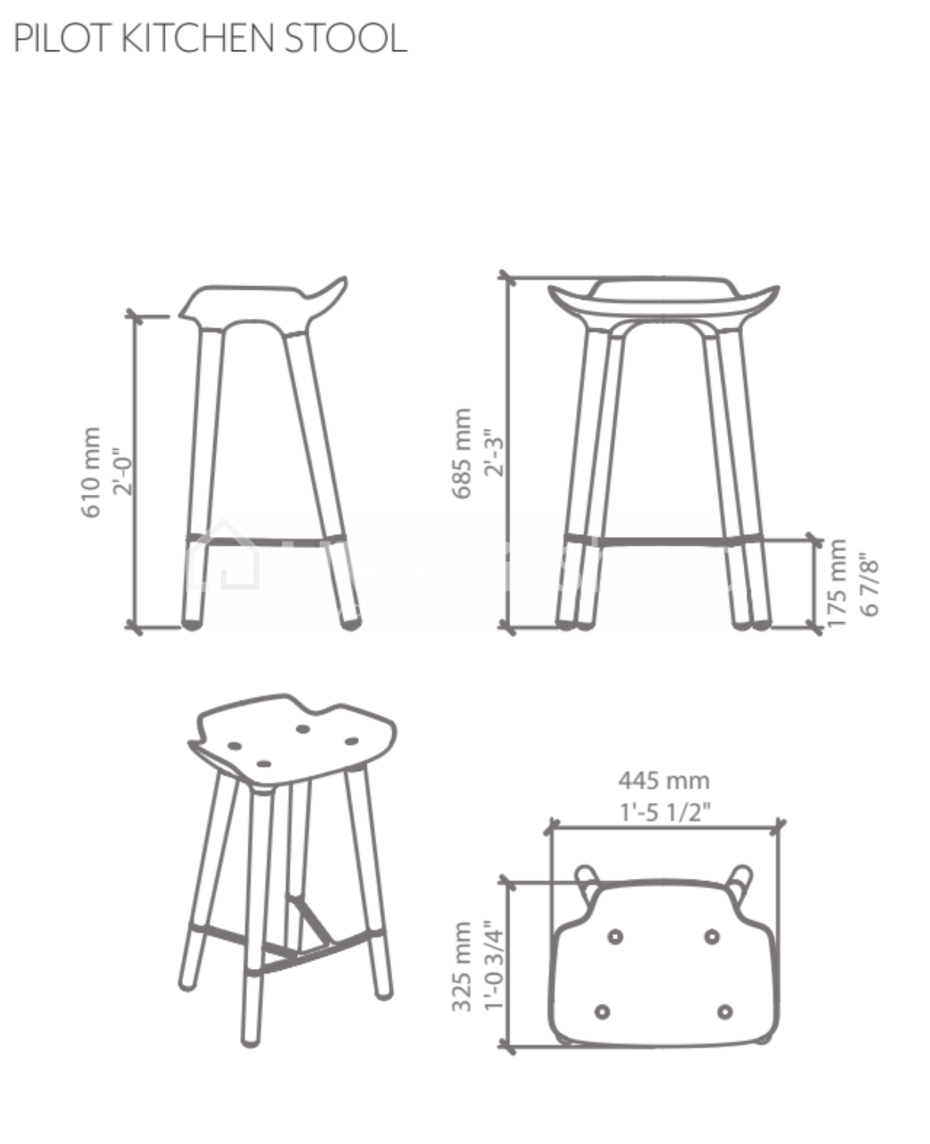 PILOT KITCHEN STOOLS QUINZE & MILAN ONLINE